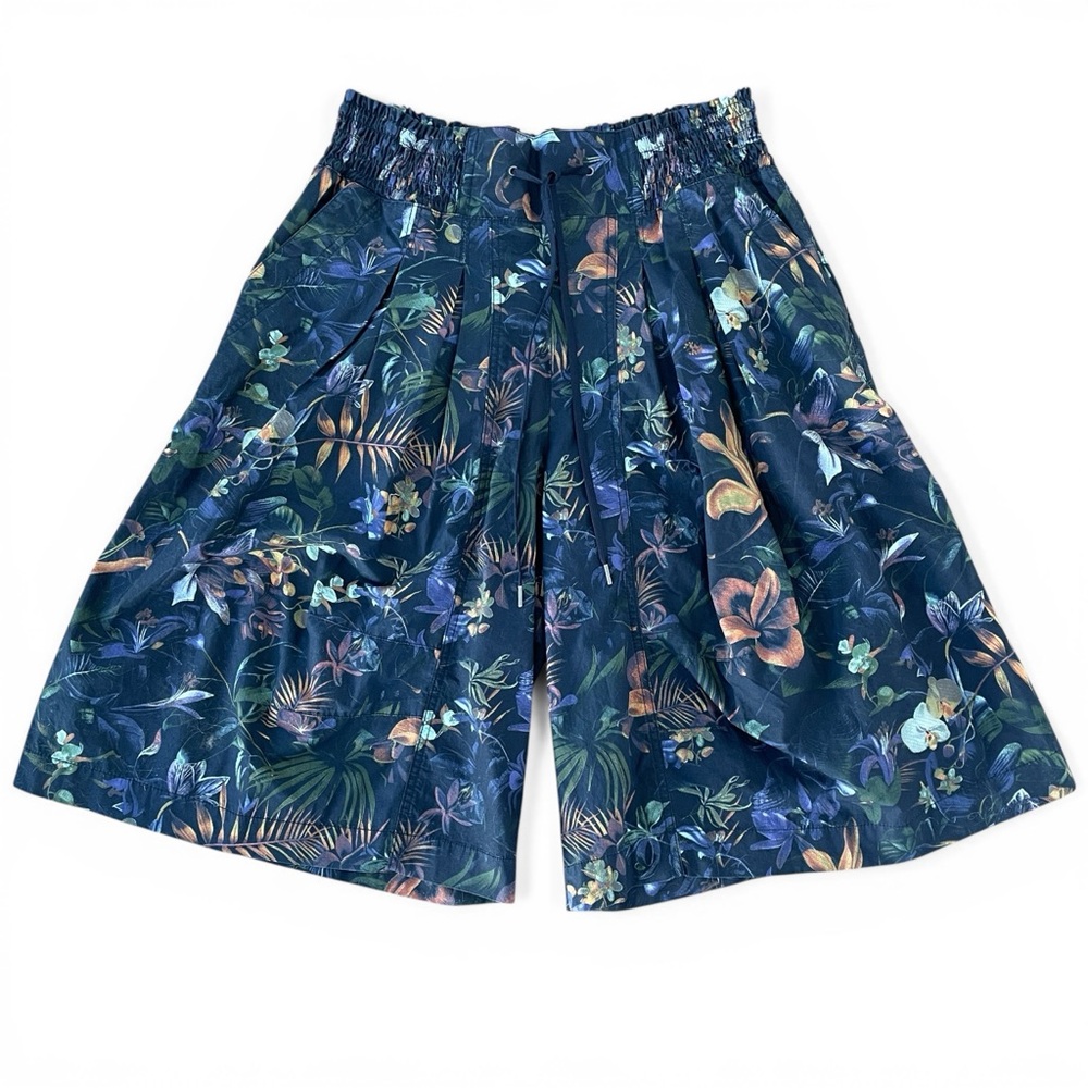 Anthropologie Ruched Poplin Gaucho Pants Size M Floral Pattern New - Picture 6 of 9